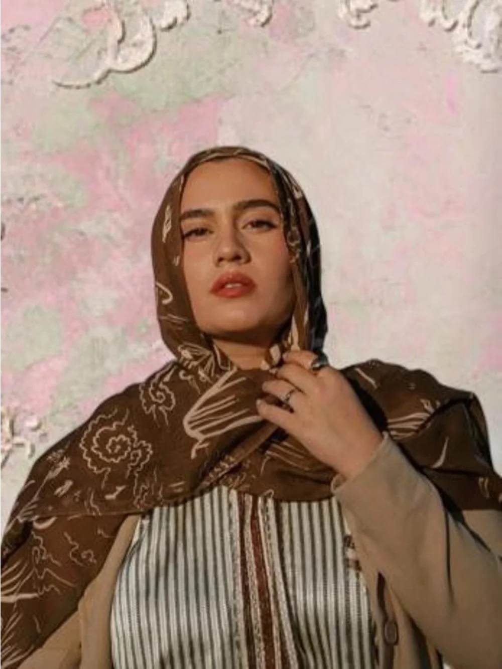 New | Original VELA Baladi Breeze Brown Printed Woven Modal Scarf/Hijab
